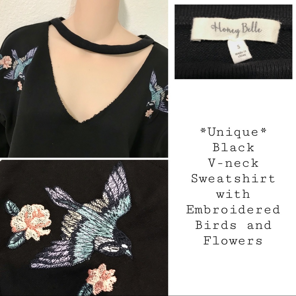 Honey belle Small / Medium unique black sweatshirt